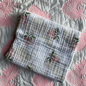 Beautiful rose print swaddle blanket